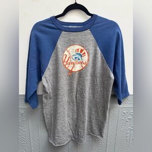 Vintage New York Yankees Raglan T-Shirt 80s 90s Distressed MLB Baseball Tee